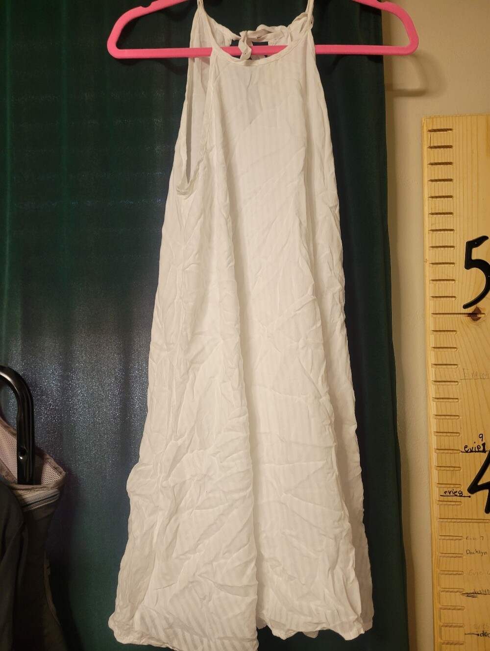 cloth & stone White Tie-Neck Halter Dress